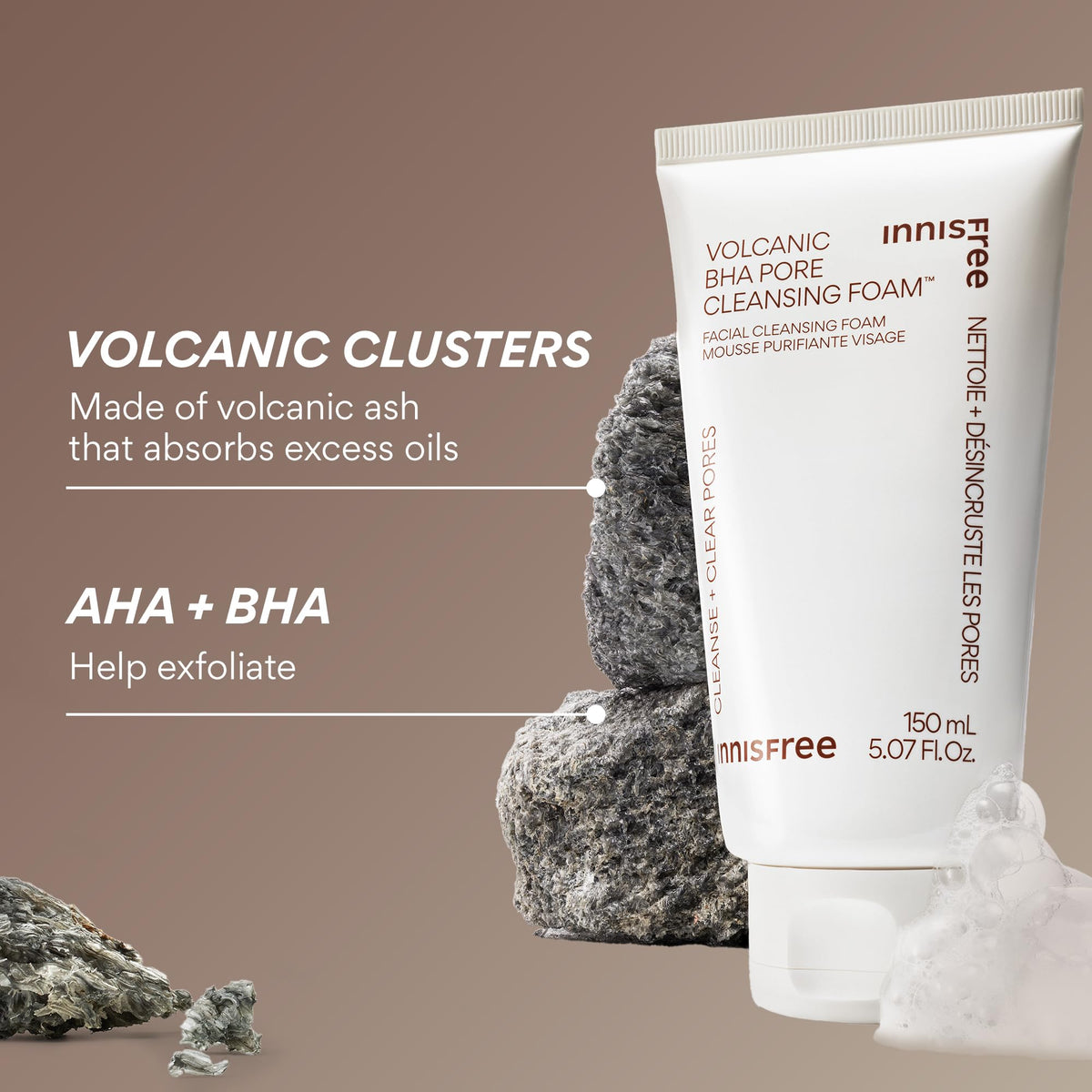 innisfree volcanic clusters visual emphasizing oil absorption