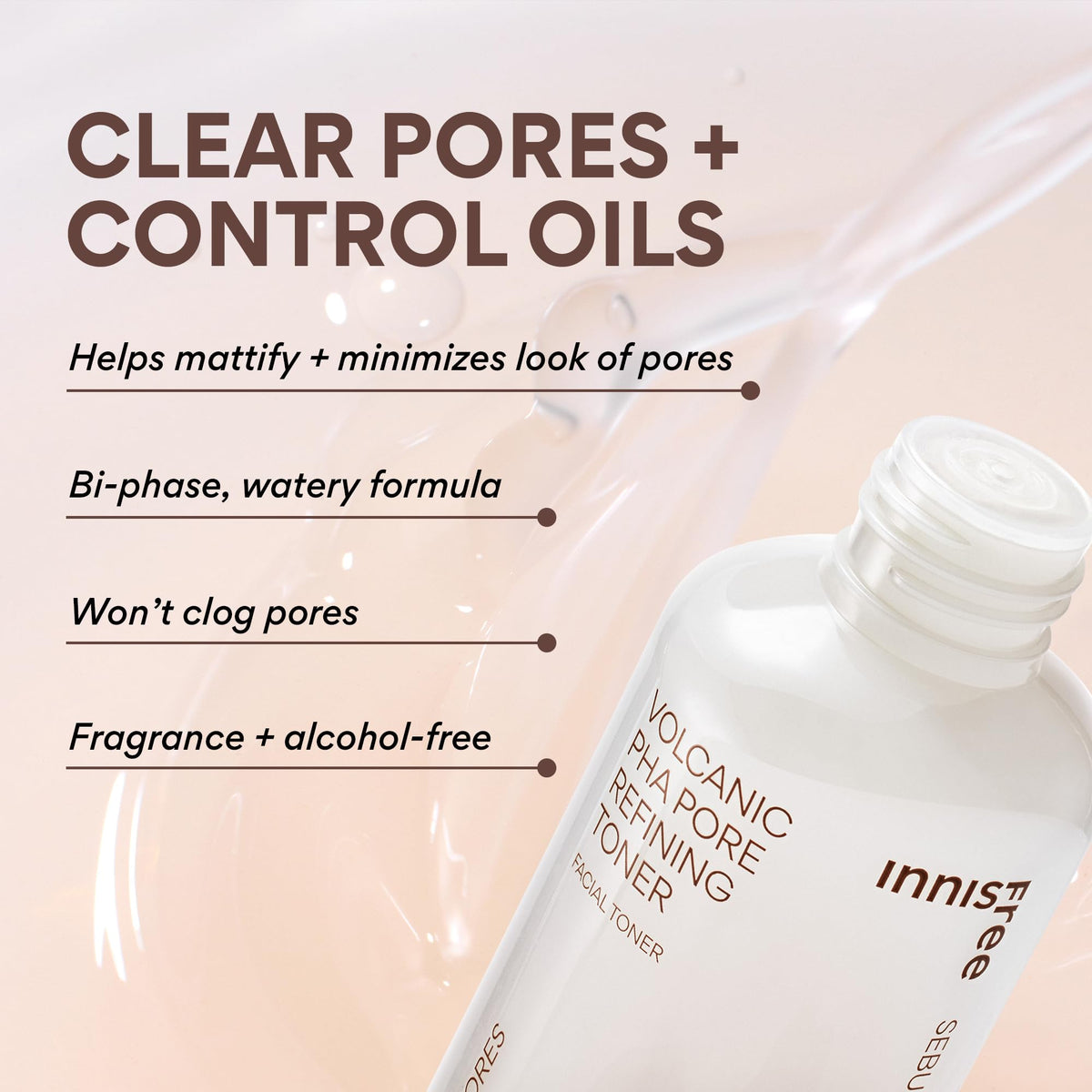 innisfree close-up of volcanic powder texture, exfoliation benefit