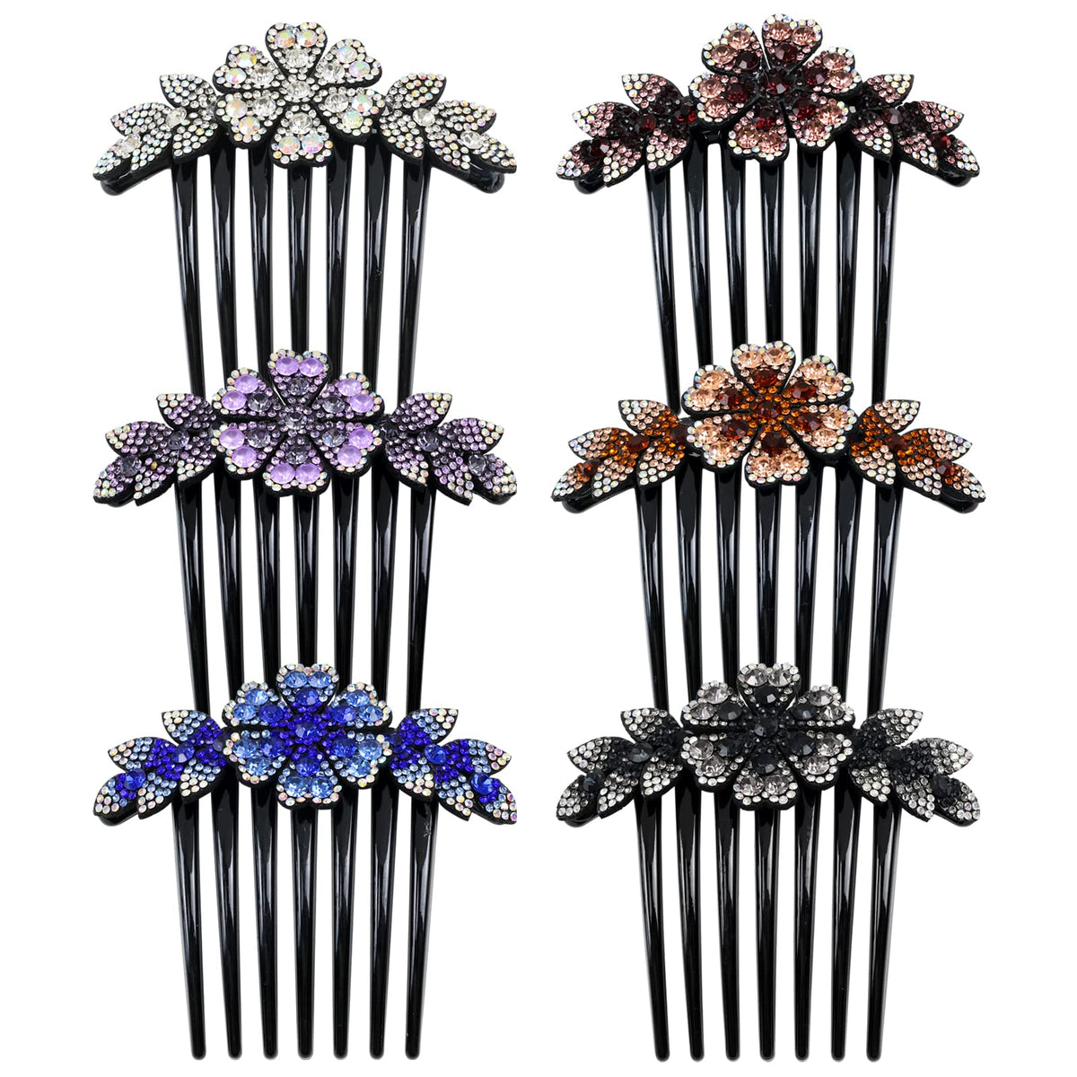 inSowni front view of six-color comb pack showing variety and convenience
