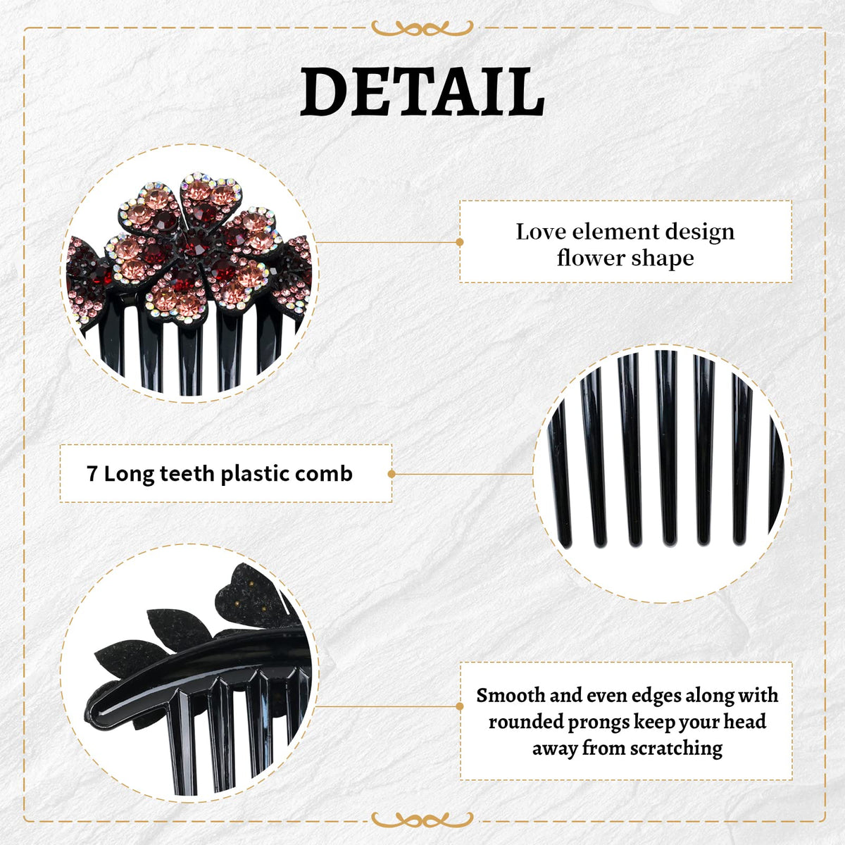 inSowni comb used in a bridal updo demonstrating elegant event-ready look
