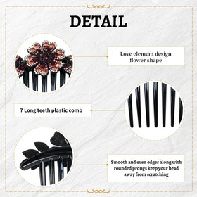 inSowni comb used in a bridal updo demonstrating elegant event-ready look