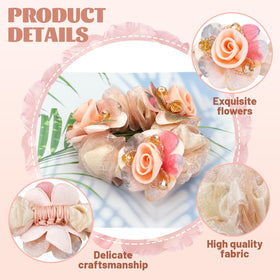 inSowni satin rose and glitter bead detail, decorative accent that elevates hairstyles
