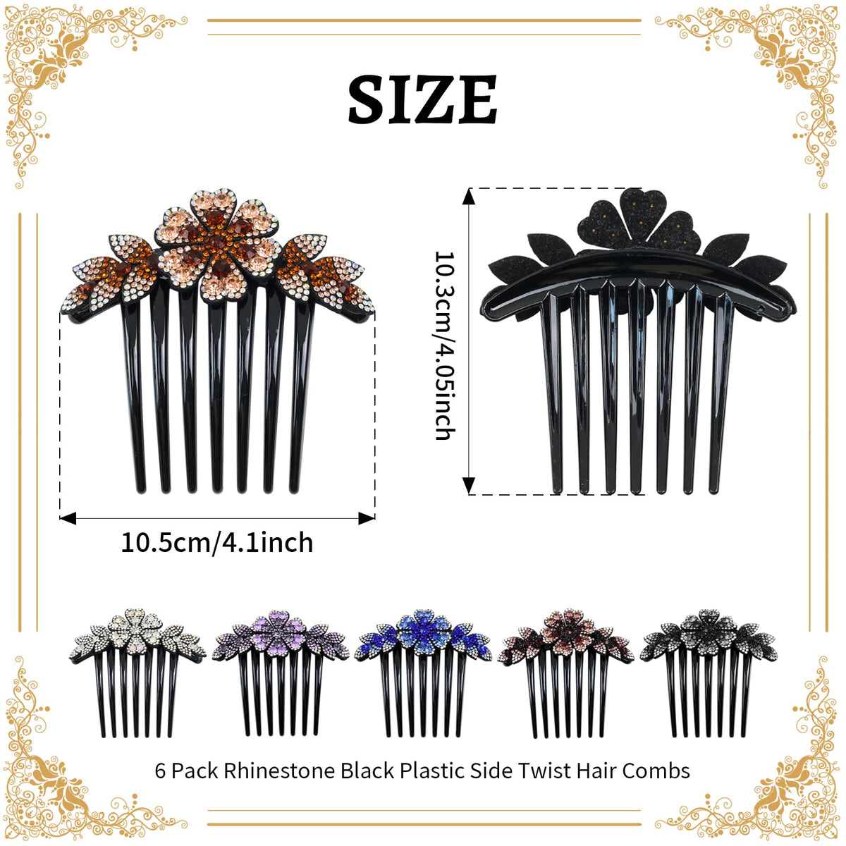 inSowni comb inserted in a French twist showing secure styling benefit