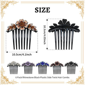 inSowni comb inserted in a French twist showing secure styling benefit