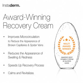 Instaderm applied to arm showing targeted care for bruising and visible capillaries