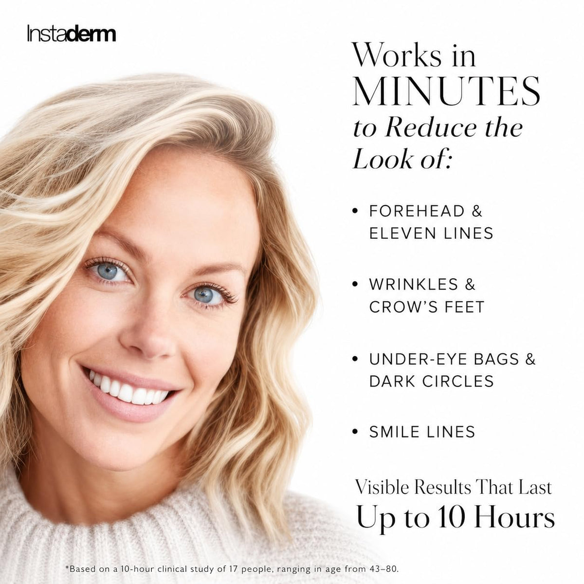 Instaderm cream texture close-up displaying smooth gel-cream and hydration