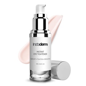 Instaderm front tube showing product and brand for quick under-eye lift