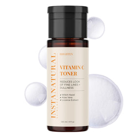 InstaNatural back label detailing ingredients and product information benefit