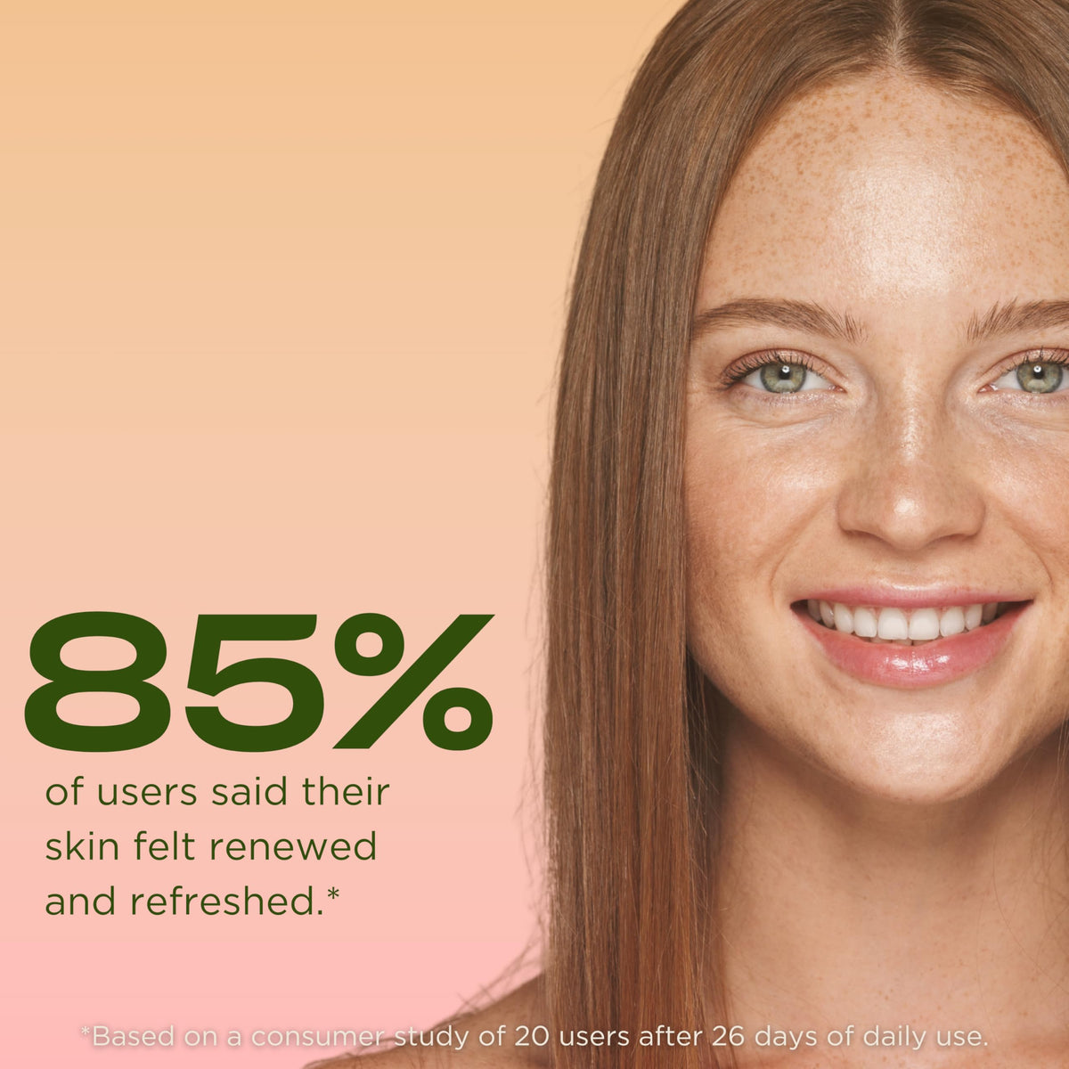 InstaNatural applied to cotton pad showing gentle cleansing benefit