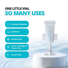 Instantly Ageless application demonstration on cheek for visible temporary lift