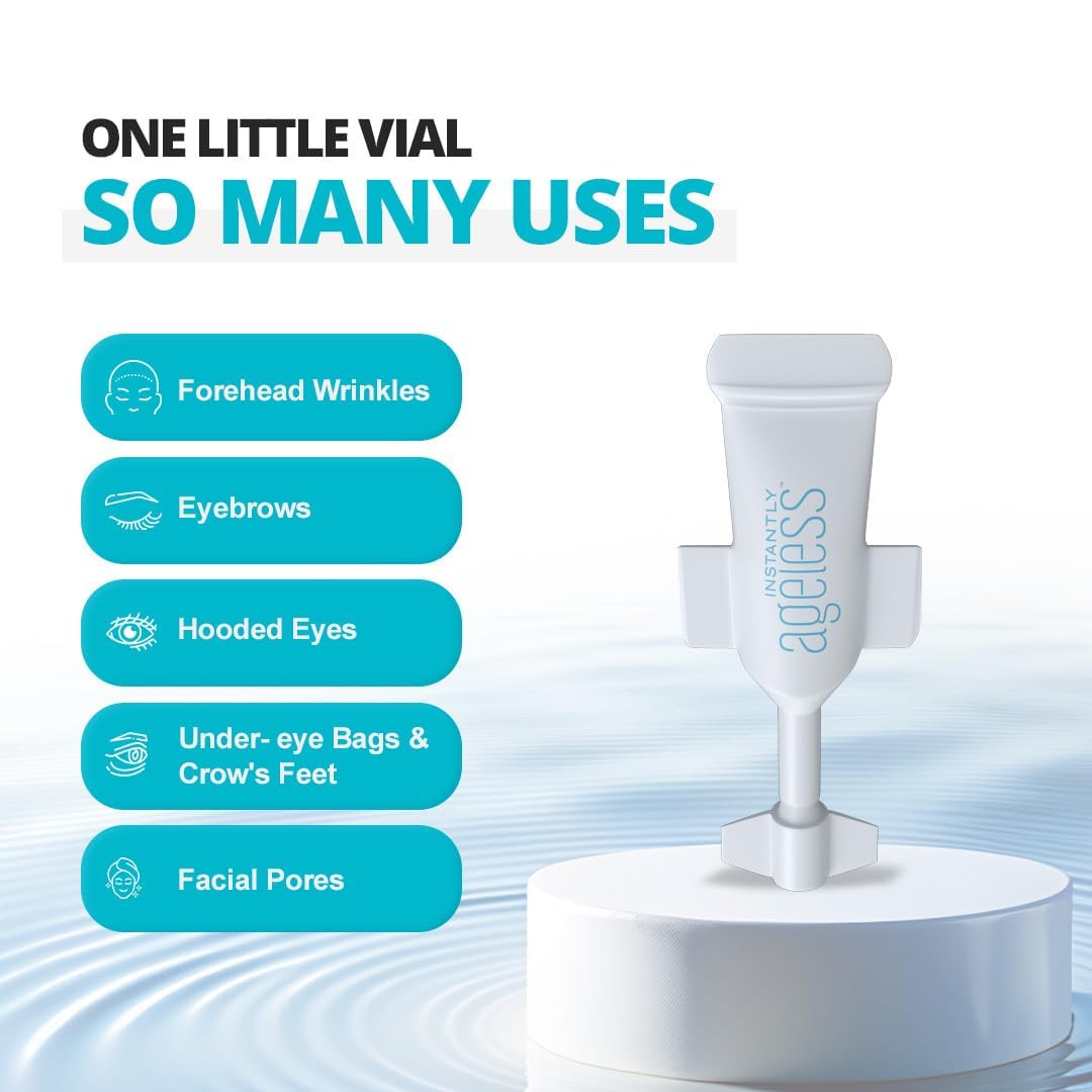 Instantly Ageless before and after area showing visible smoothing