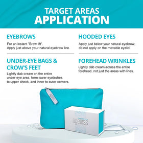 Instantly Ageless before and after setting revealing smoother-looking under-eye area