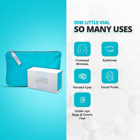 Instantly Ageless makeup bag and vials organized for travel and easy daily use