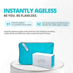 Instantly Ageless texture spread on skin illustrating quick-absorbing finish and smoothing