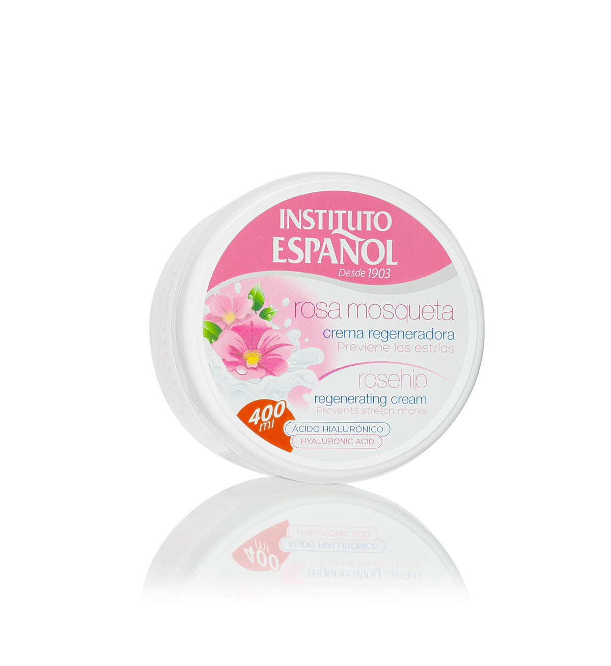 Instituto Español cream texture closeup highlighting light absorption and hydrating finish