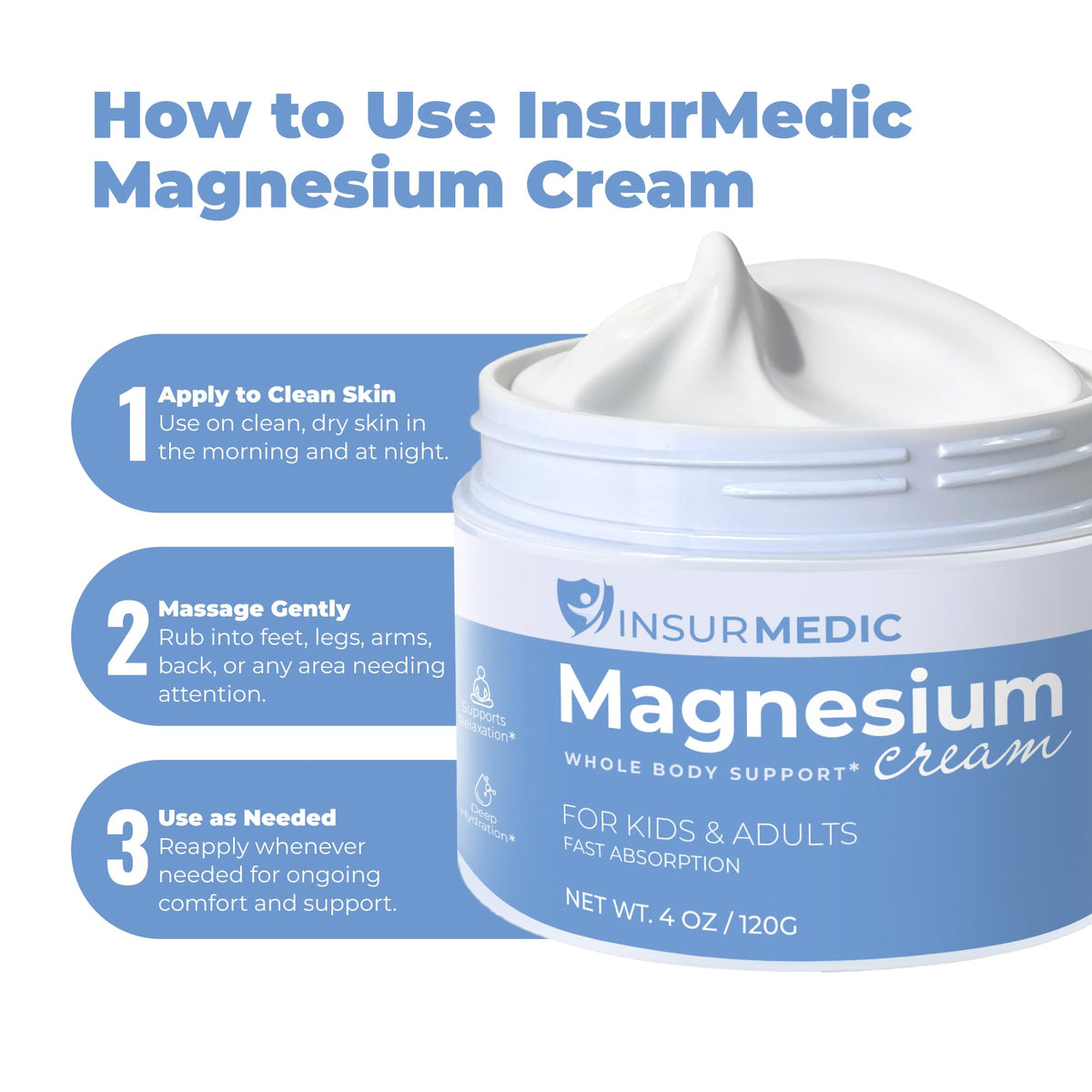InsurMedic cream on bedside table illustrating calming bedtime ritual benefit