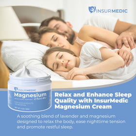 Close-up texture of InsurMedic cream highlighting quick absorption benefit