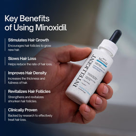 Intelligent Shop in-use application on scalp illustrating targeted crown treatment advantage