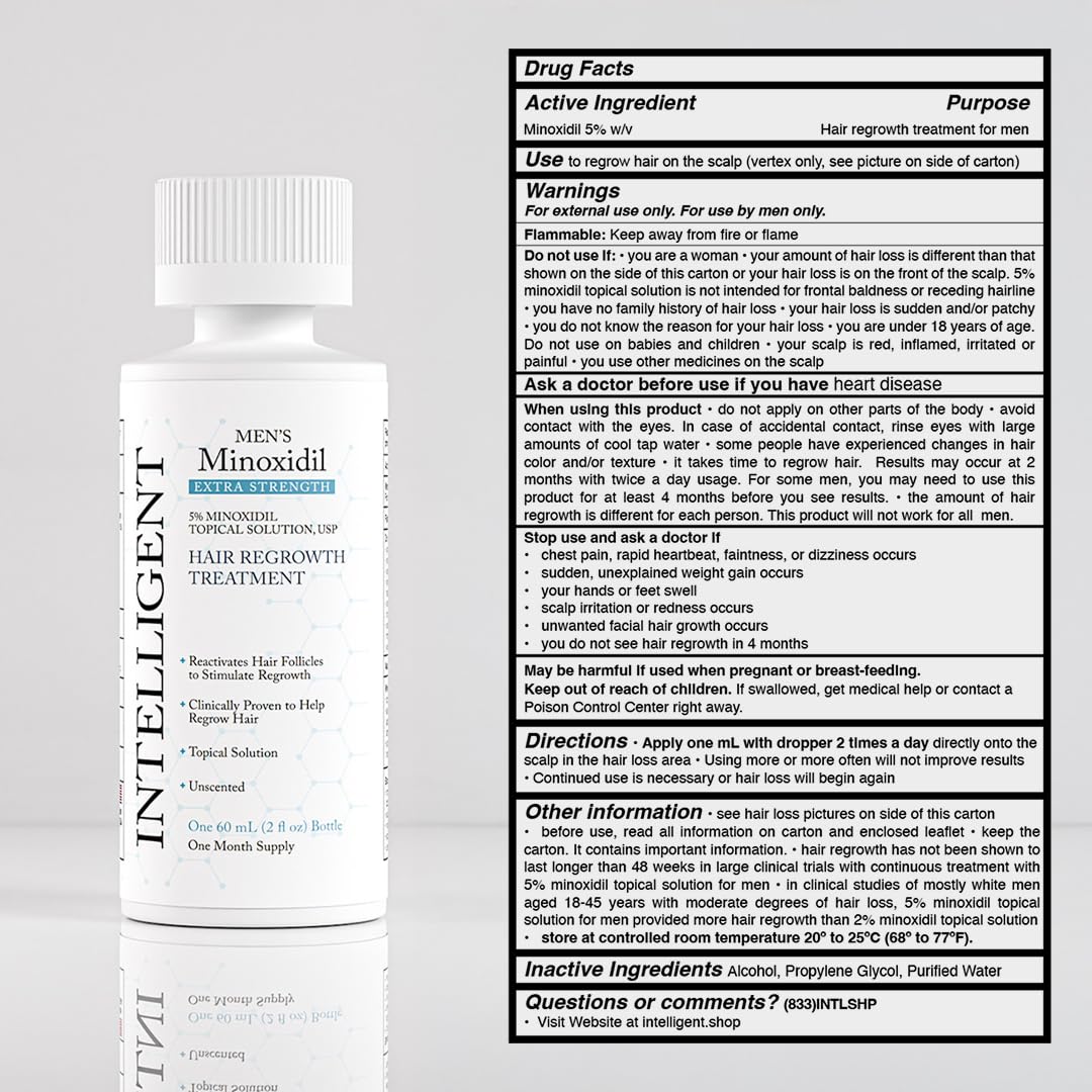 Intelligent Shop bottle next to ruler showing 60 ml size for planning a recommended supply