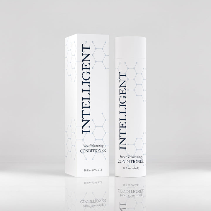 Intelligent Shop front packaging showing bottle and volume benefit