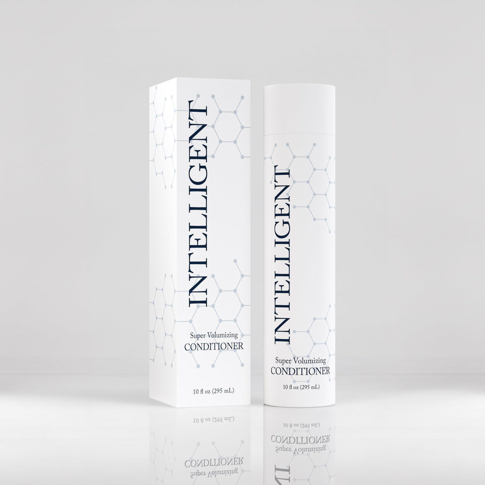 Intelligent Shop front packaging showing bottle and volume benefit
