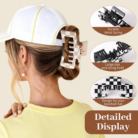 Interesse clip holding hair under a trucker hat demonstrating comfortable cap fit