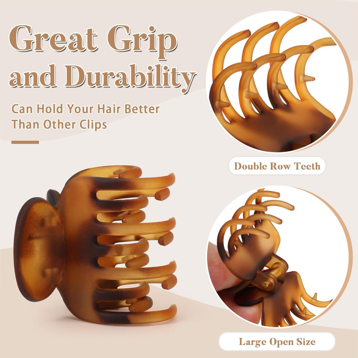 Interesse clips used in a half-up hairstyle demonstrating secure, neat styling