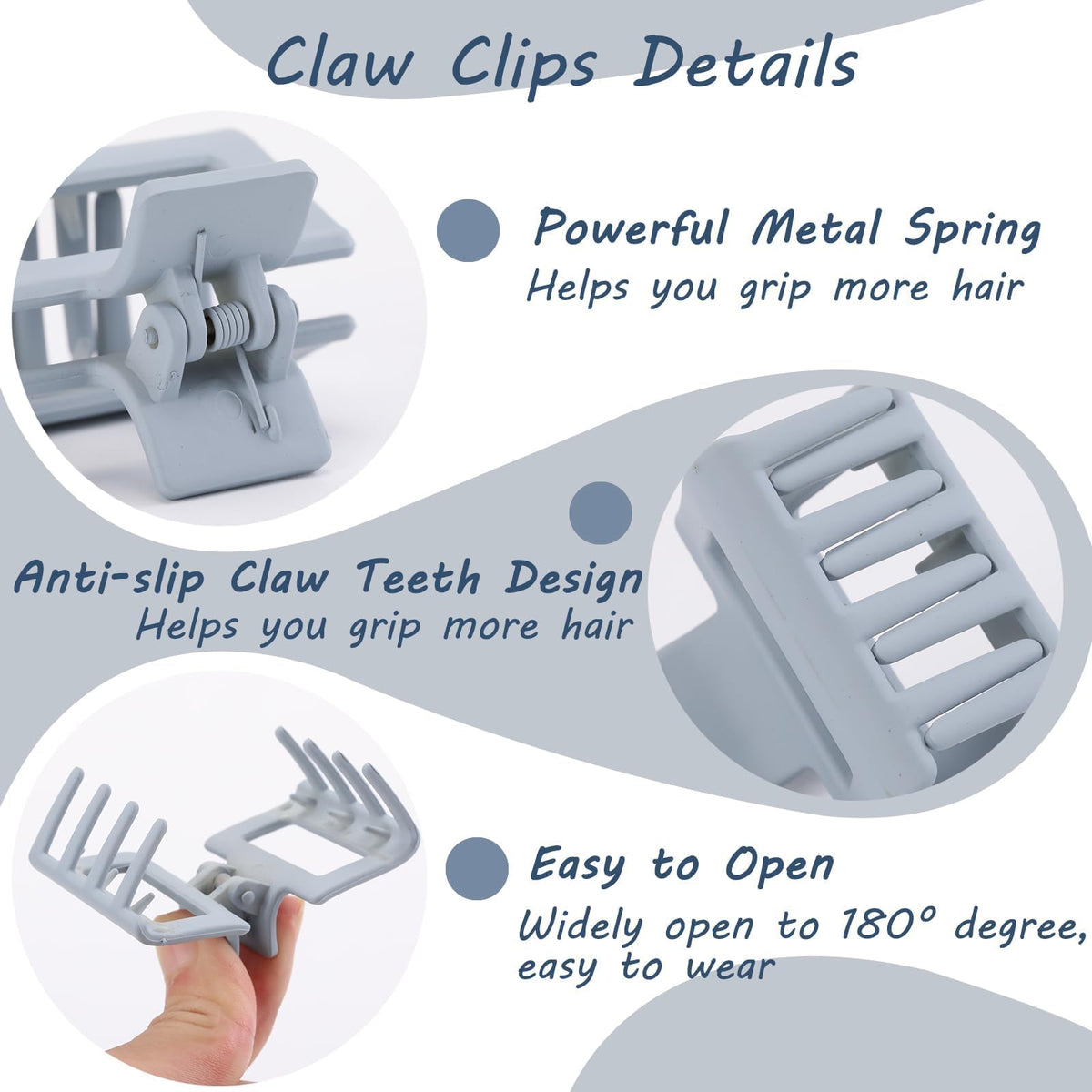 Interesse metal spring detail, corrosion-resistant hold benefit