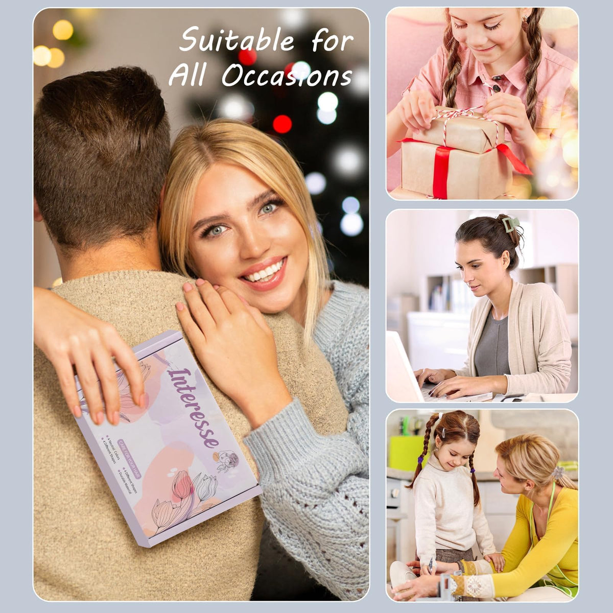Interesse flower clip on child's hair for playful look, cute accessory benefit