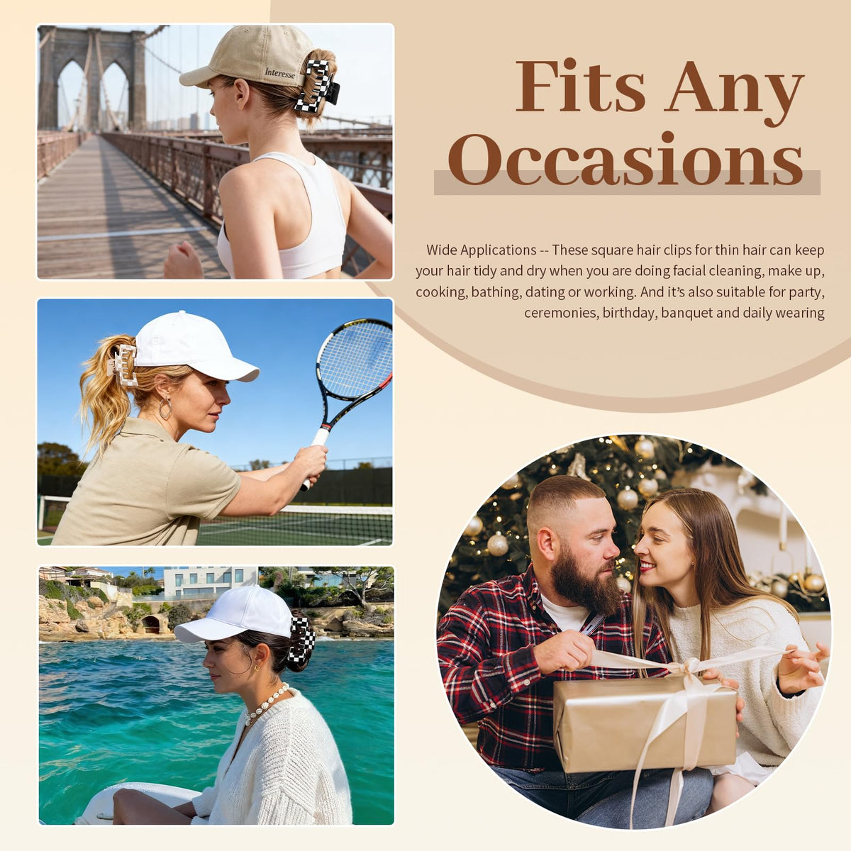 Interesse four-piece pack flat-lay showing included clips for gifting or multiple styles