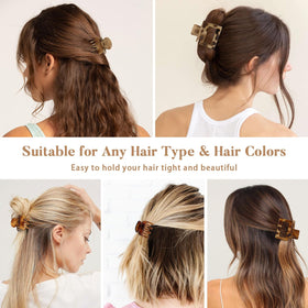 Interesse clips in a mirror makeup setting illustrating quick hair control while getting ready