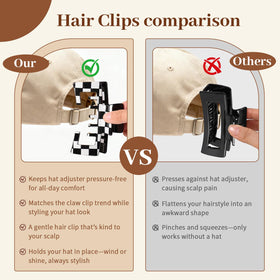 Interesse open jaw view showing teeth grip for non-slip hair hold