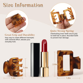 Interesse small double-layer clip detail displaying inner teeth and tight spring for hold