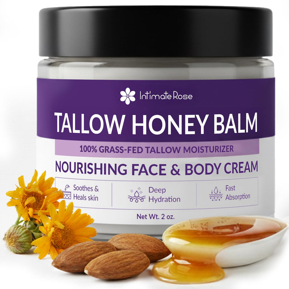 Intimate Rose front jar view showing label and unscented balm benefits