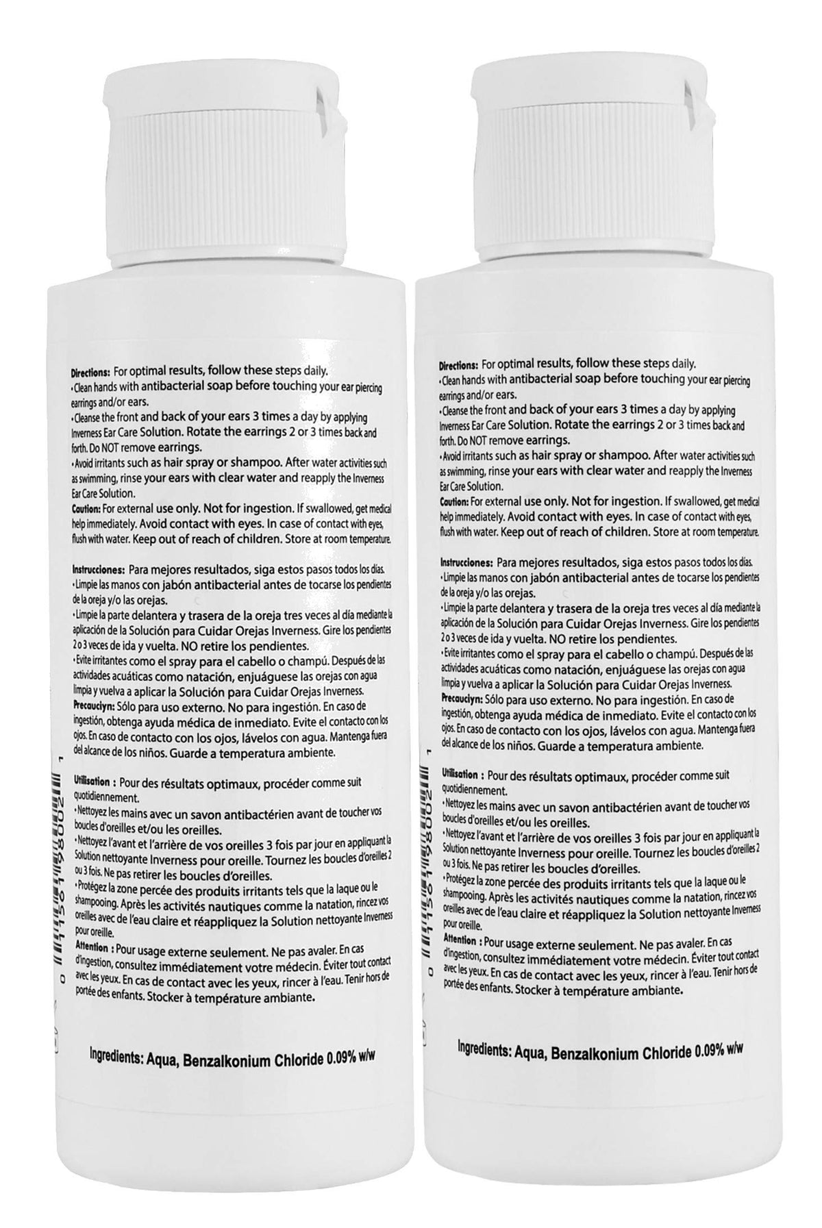 INVERNESS close-up label view highlighting gentle formula and usage directions