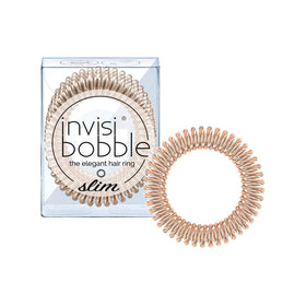 invisibobble SLIM Bronze Me Pretty front pack showing 3 coils and color