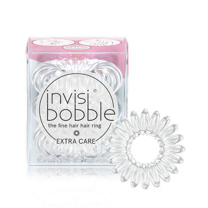 invisibobble clear pack front showing discreet accessory and easy carry benefit