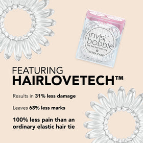 invisibobble holding a ponytail in hair with reduced creasing benefit