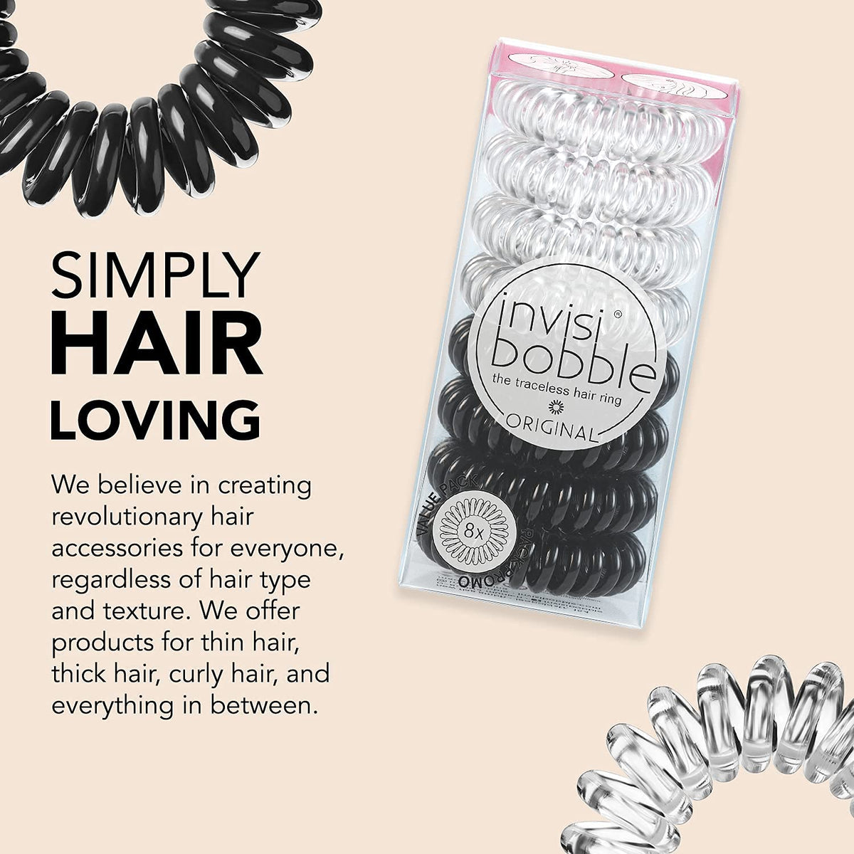 invisibobble floating in pool water demonstrating non-soaking water-friendly advantage