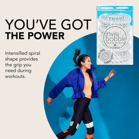 invisibobble worn in high ponytail demonstrating strong secure hold