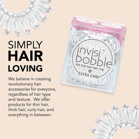 invisibobble next to coin showing size and portability benefit