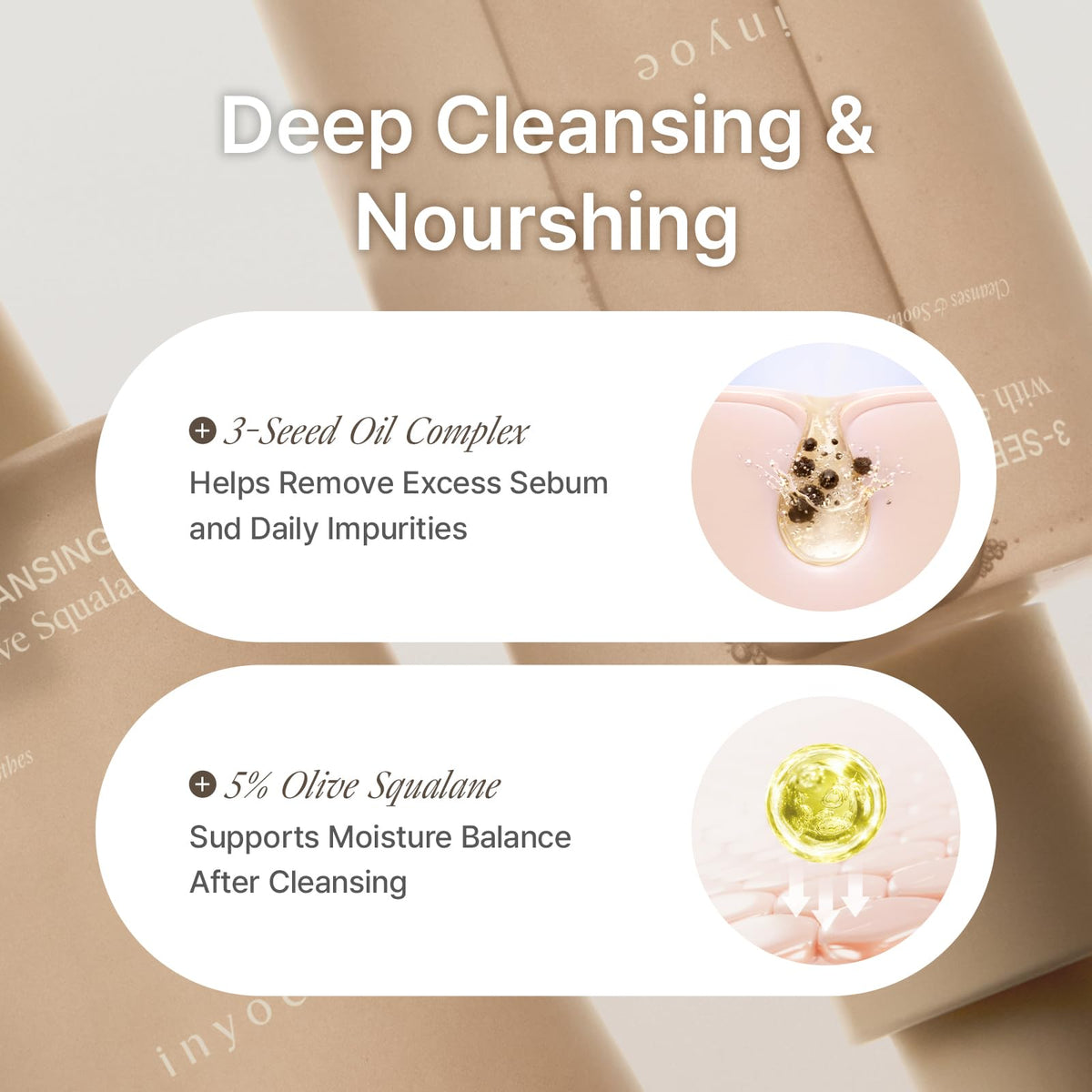 inyoe emulsified milky lather on palm showing easy rinsing and no residue