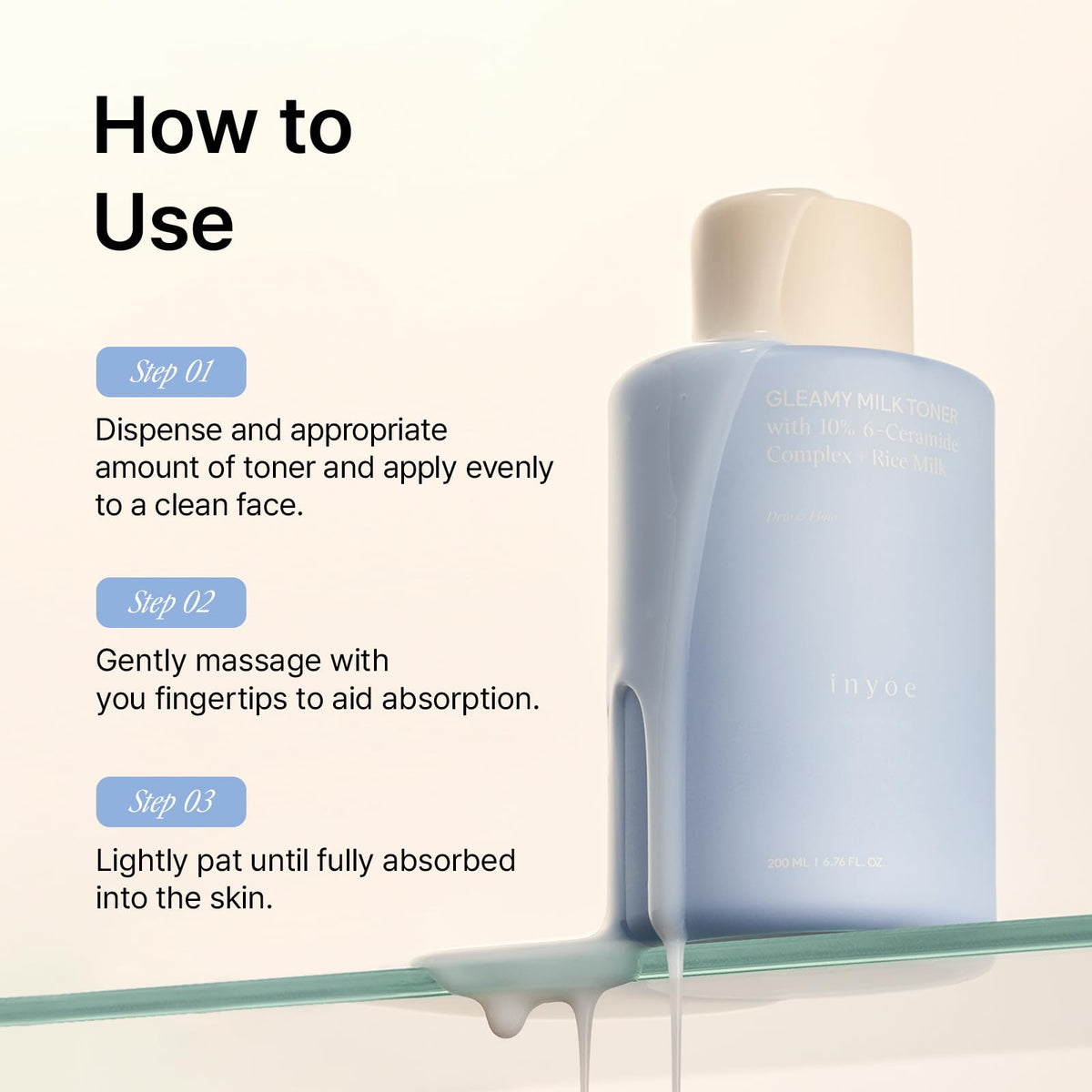 inyoe product spread on skin illustrating smooth hydration and softness