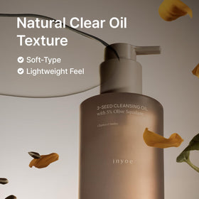 inyoe ingredient flatlay with jojoba sunflower grape seed oils highlighting nourishing blend