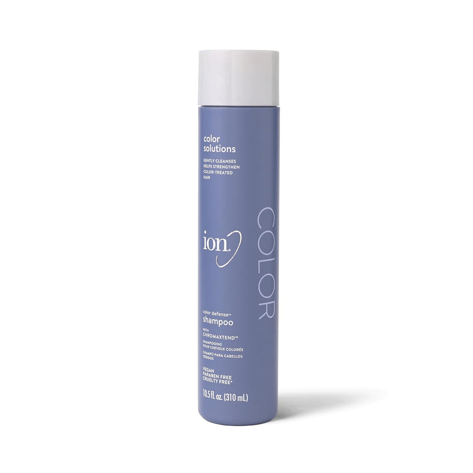 ion bottle front label showing product name and color protection benefit