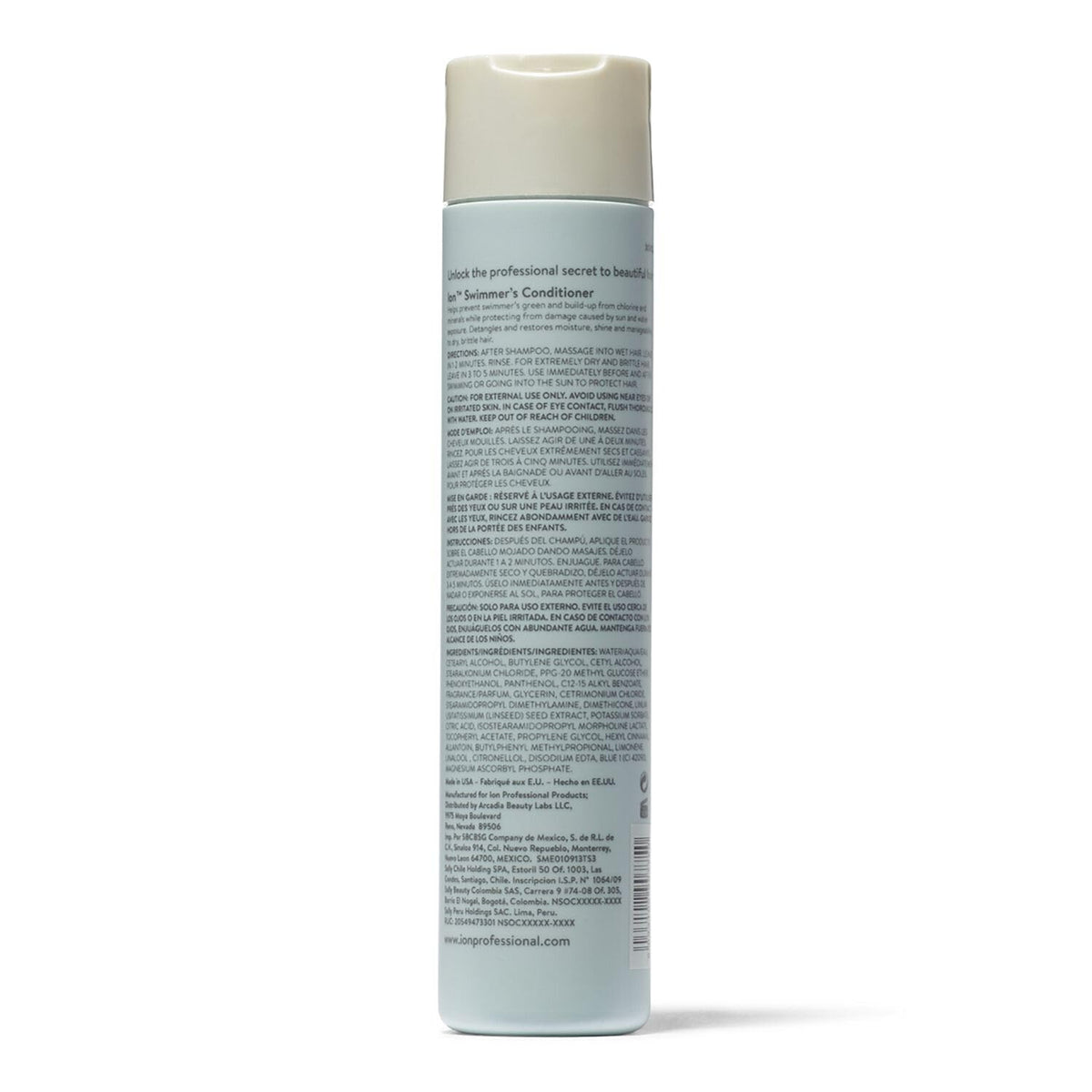 ion conditioner applied in shower demonstrating improved manageability and shine