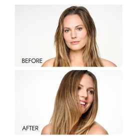 ion masque applied to damp hair showing smoothing and frizz control benefits