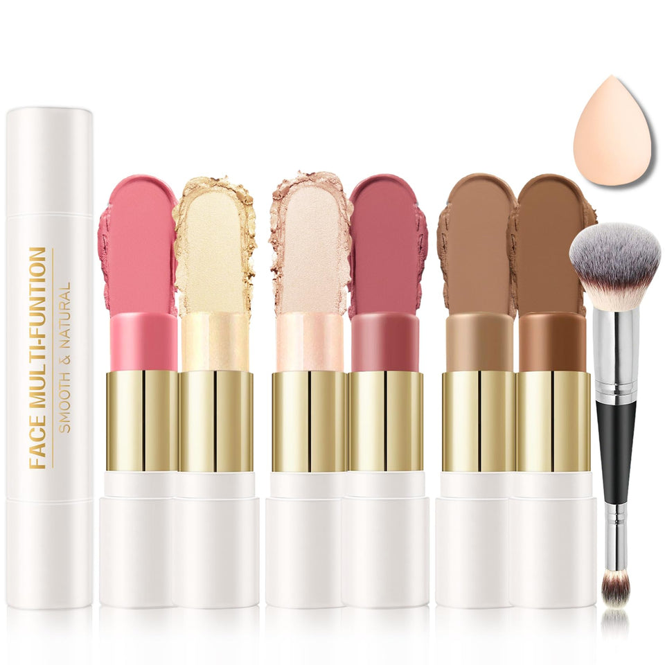 IONSGAKO front packaging showing six cream contour sticks and compact kit benefit