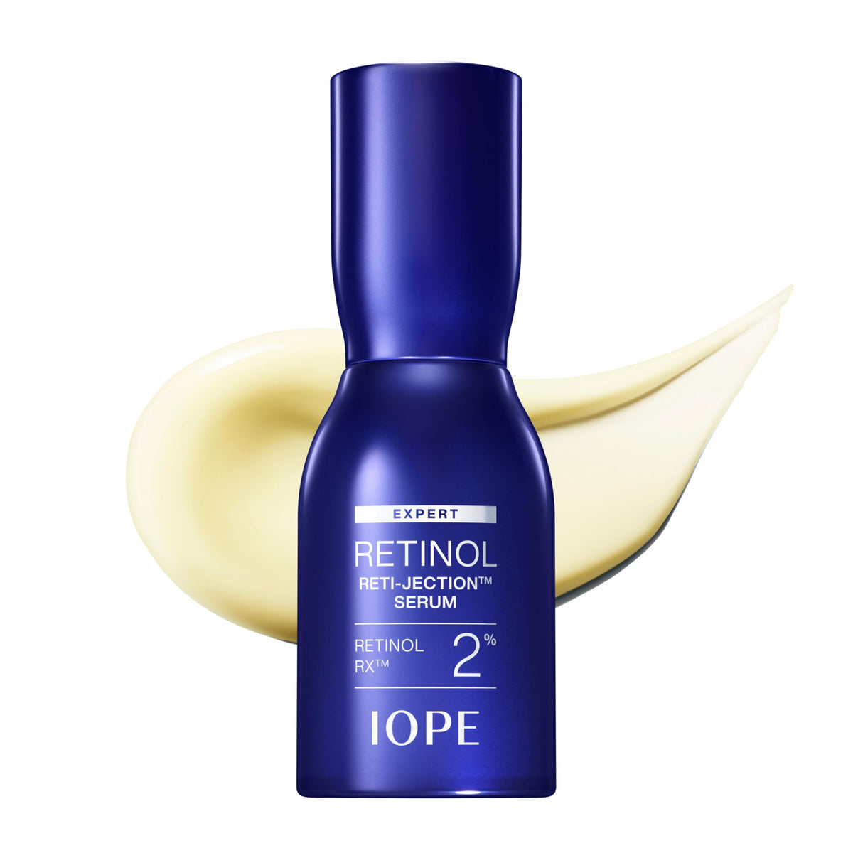 IOPE front packaging showing bottle and branding, communicates premium treatment