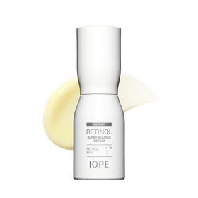 IOPE bottle front packaging showing serum for firmer skin benefit